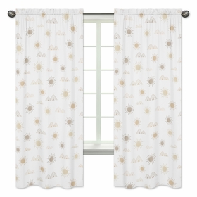 Desert Sun Taupe Collection Window Panels - Set of 2
