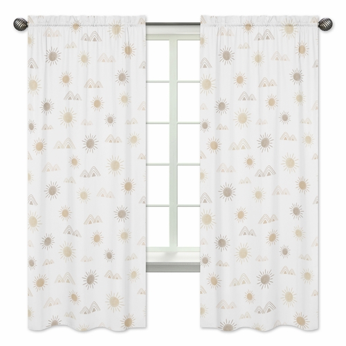 Desert Sun Taupe Collection Window Panels - Set of 2