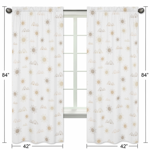 Desert Sun Taupe Collection Window Panels - Set of 2 - alt image 4