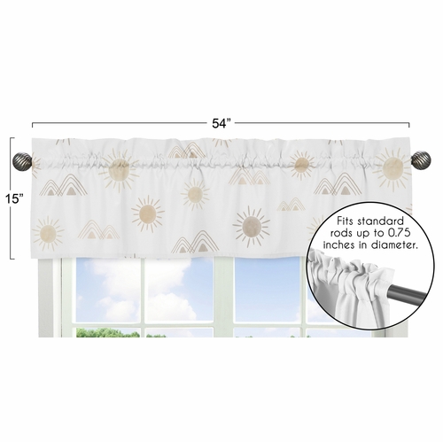 Desert Sun Taupe Collection Window Valance - alt image 4