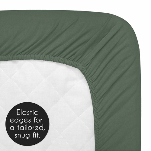 Diamond Tuft Dark Sage Green and Ivory Collection Changing Pad Cover - alt image 5