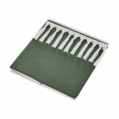 Diamond Tuft Dark Sage Green and Ivory Collection Fabric Toy Bin Storage - alt image 3