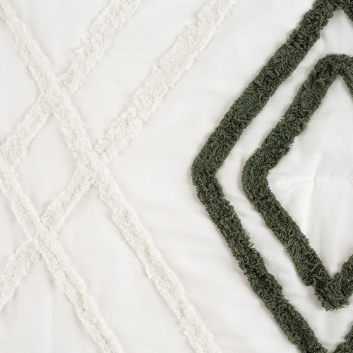 Diamond Tuft Hunter Green Collection 4 Piece Crib Bedding - alt image 3