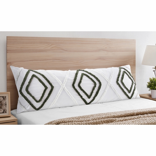 Diamond Tuft Hunter Green Collection Body Pillow Cover Case - alt image 1