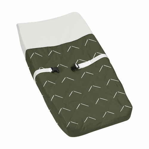 Diamond Tuft Hunter Green Collection Changing Pad Cover