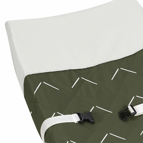 Diamond Tuft Hunter Green Collection Changing Pad Cover - alt image 3