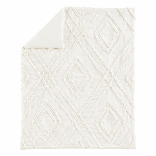 Diamond Tuft Ivory Collection 4 Piece Crib Bedding - alt image 2