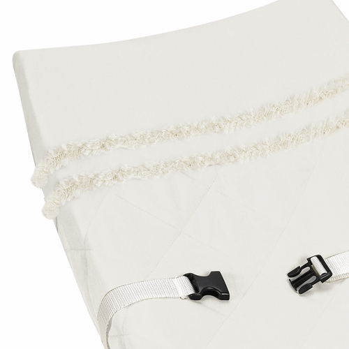 Diamond Tuft Ivory Collection Changing Pad Cover - alt image 3
