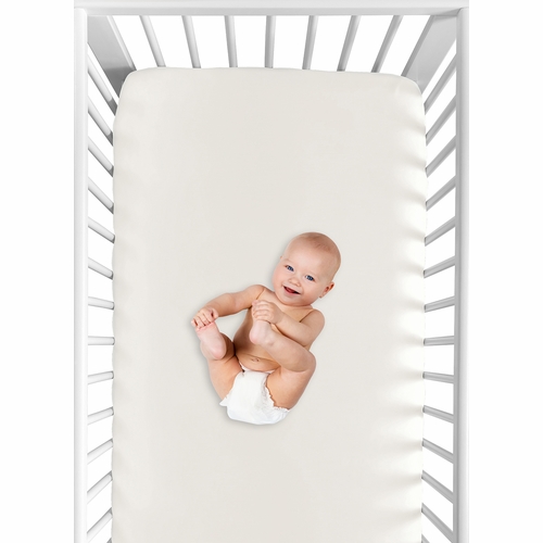 Diamond Tuft Ivory Collection Crib Sheet - alt image 3