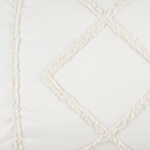 Diamond Tuft Ivory Collection Pillow Sham Covers - 2 Pack Set - alt image 3