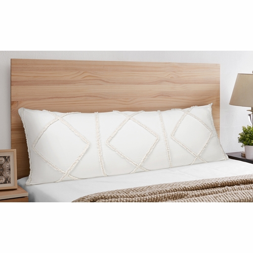 Diamond Tuft Ivory Collection Tufted Full Length Body Pillow Cover - alt image 2