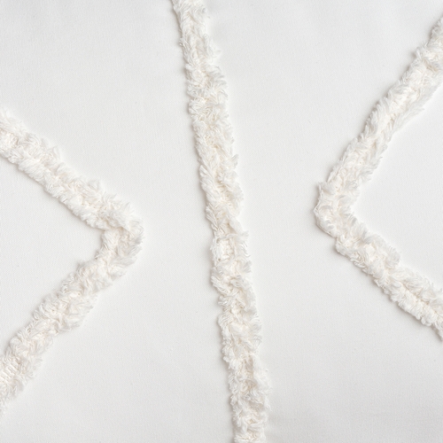 Diamond Tuft Ivory Collection Tufted Full Length Body Pillow Cover - alt image 4