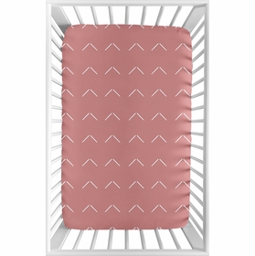 Diamond Tuft Mauve Pink Collection Mini Crib Sheet