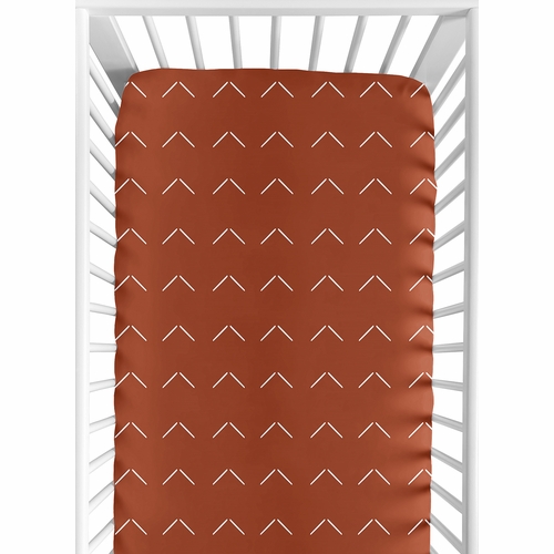 Diamond Tuft Orange Collection 2 Pack Crib Sheets - alt image 1