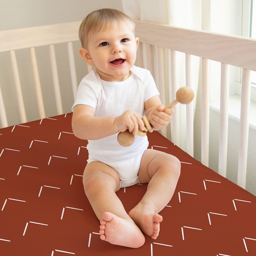 Diamond Tuft Orange Collection 2 Pack Crib Sheets - alt image 3