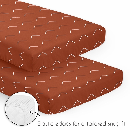 Diamond Tuft Orange Collection 3 Piece Mini Crib Bedding Set - alt image 3