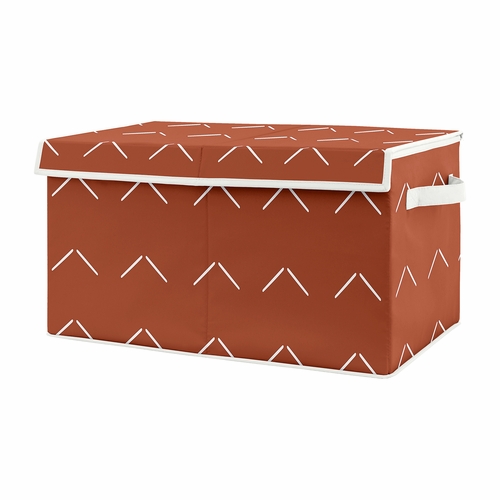 Diamond Tuft Orange Collection Arrow Print Fabric Toy Bin Storage