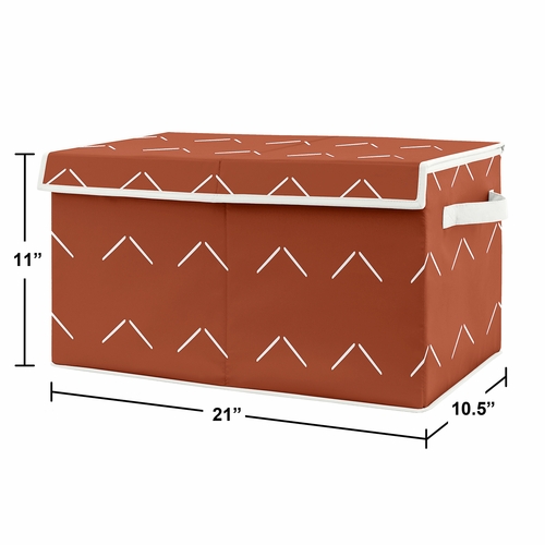 Diamond Tuft Orange Collection Arrow Print Fabric Toy Bin Storage - alt image 2