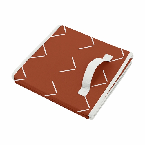 Diamond Tuft Orange Collection Arrow Print Fabric Toy Bin Storage - alt image 3