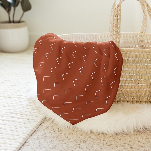 Diamond Tuft Orange Collection Baby Swaddle Blanket - alt image 3
