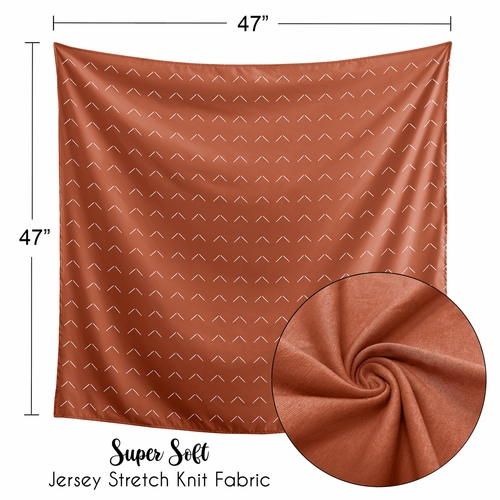Diamond Tuft Orange Collection Baby Swaddle Blanket - alt image 4
