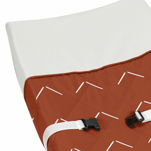 Diamond Tuft Orange Collection Changing Pad Cover - Arrow Print - alt image 3