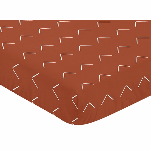 Diamond Tuft Orange Collection Crib Sheet - alt image 2
