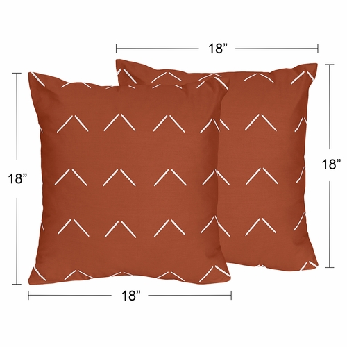 Diamond Tuft Orange Collection Decorative Accent Throw Pillows - Set of 2 - alt image 2