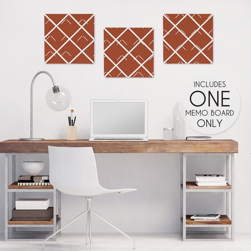 Diamond Tuft Orange Collection Fabric Memo Board - alt image 1