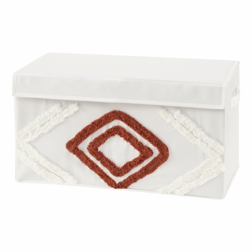 Diamond Tuft Orange Collection Fabric Toy Bin Storage