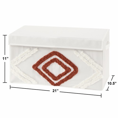 Diamond Tuft Orange Collection Fabric Toy Bin Storage - alt image 2