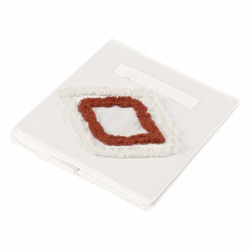 Diamond Tuft Orange Collection Foldable Fabric Storage Bins - alt image 3