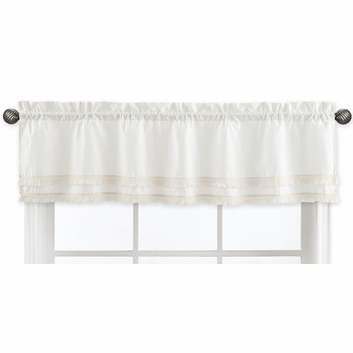 Diamond Tuft Orange Collection Fringe Window Valance