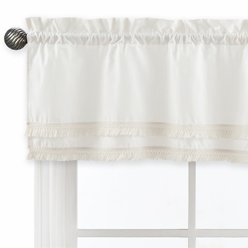 Diamond Tuft Orange Collection Fringe Window Valance - alt image 3