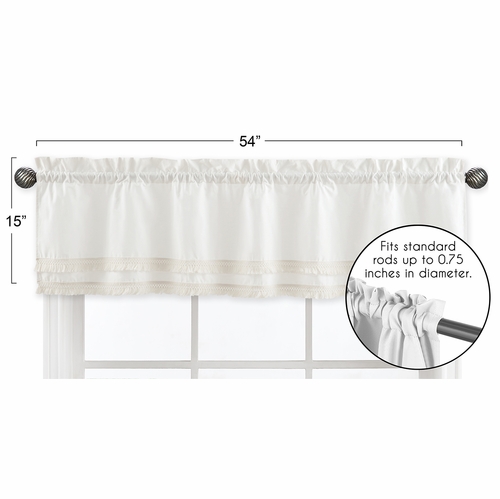Diamond Tuft Orange Collection Fringe Window Valance - alt image 4