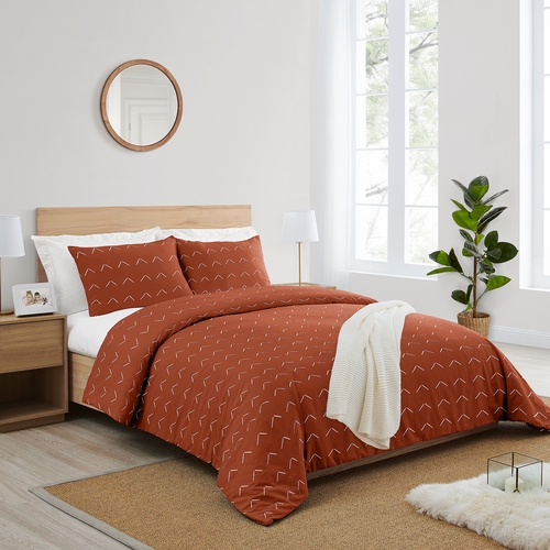 Diamond Tuft Orange Collection Full/Queen Bedding - alt image 1