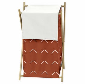 Diamond Tuft Orange Collection Hamper - Arrow Print