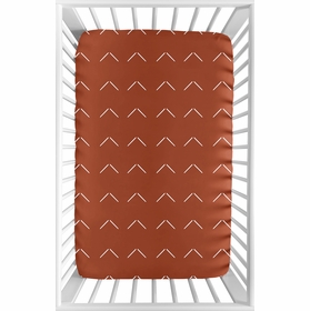 Diamond Tuft Orange Collection Mini Crib Sheet