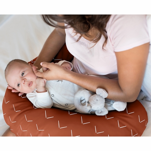 Diamond Tuft Orange Collection Nursing Breastfeeding Pillow Cover - alt image 1