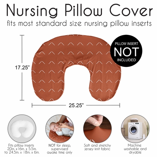 Diamond Tuft Orange Collection Nursing Breastfeeding Pillow Cover - alt image 5