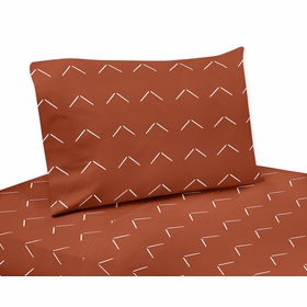 Diamond Tuft Orange Collection Queen Sheet Set