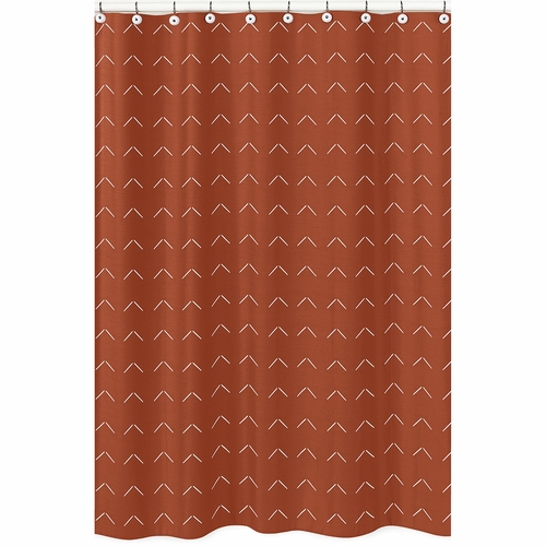 Diamond Tuft Orange Collection Shower Curtain