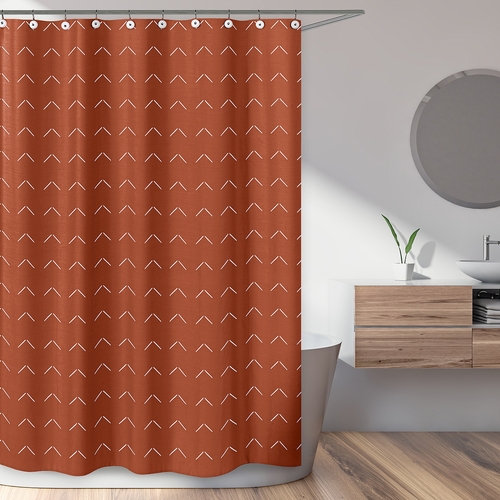 Diamond Tuft Orange Collection Shower Curtain - alt image 1