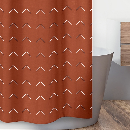 Diamond Tuft Orange Collection Shower Curtain - alt image 2