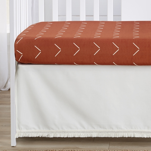 Diamond Tuft Orange Collection Sweet Jojo Designs 6 Piece Crib Bedding + BreathableBaby Breathable Mesh Liner - alt image 4