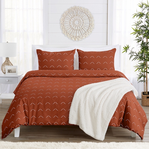 Diamond Tuft Orange Collection Twin Bedding