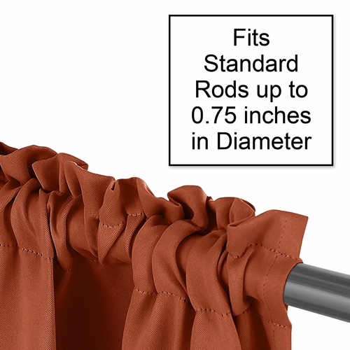 Diamond Tuft Orange Collection Window Panels - Set of 2 - alt image 3