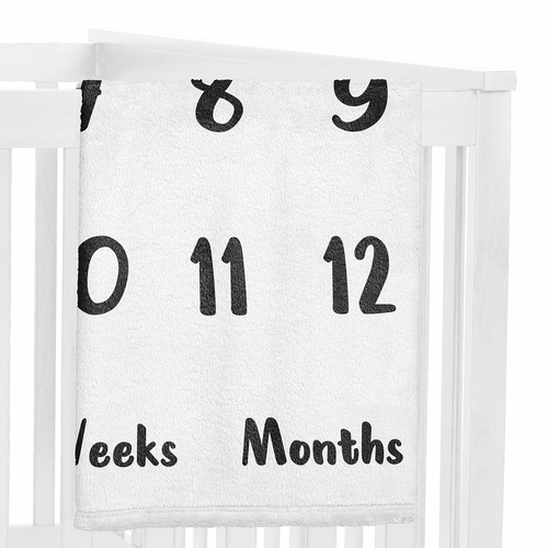 Dictionary Collection Monthly Milestone Baby Blanket - alt image 2