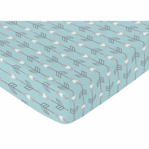 Earth and Sky Collection Crib Sheet - Arrow Print - alt image 2