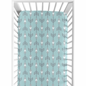 Earth and Sky Collection Crib Sheet - Arrow Print